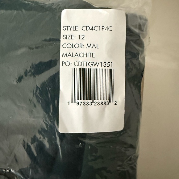 Calvin Klein Womens Dark Green Short Flutter Sleeve Sheath Midi Dress Sz 12 New - Picture 5 of 11